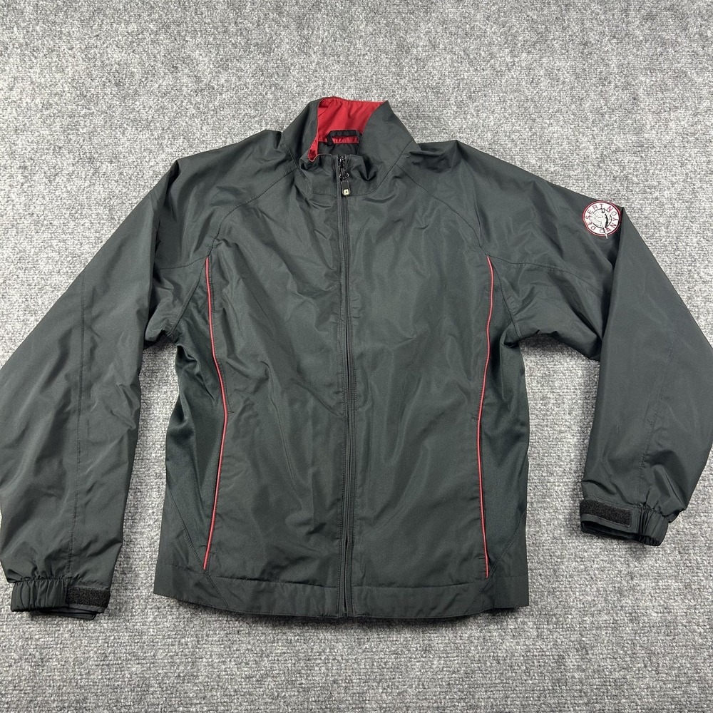 FootJoy DryJoys Jacket Womens Small Black Golf Windbreaker Full Zip Lightweight
